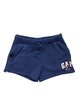 Kids GAP Blue Fleece Logo Drawstring Shorts